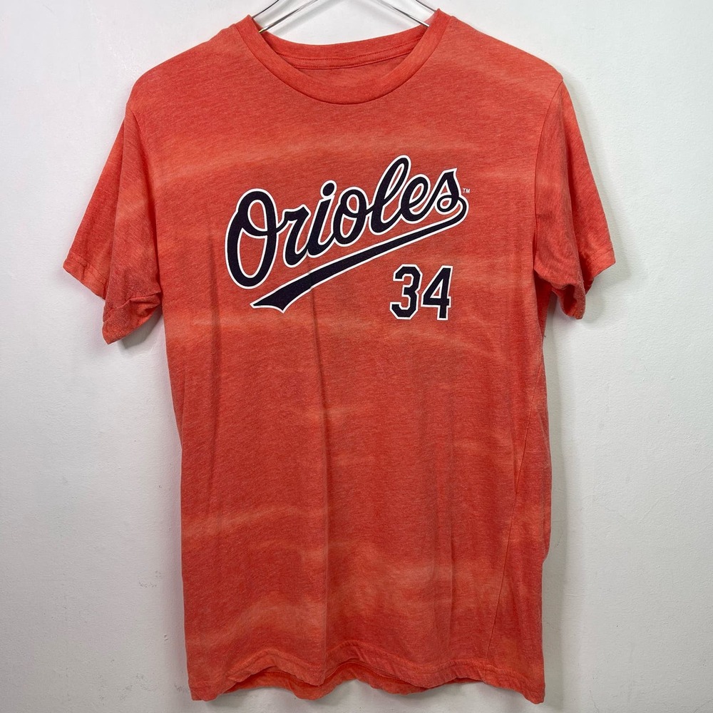Kevin Gausman 34 Baltimore Orioles Baseball Player Orange Black T-shirt — Medium
